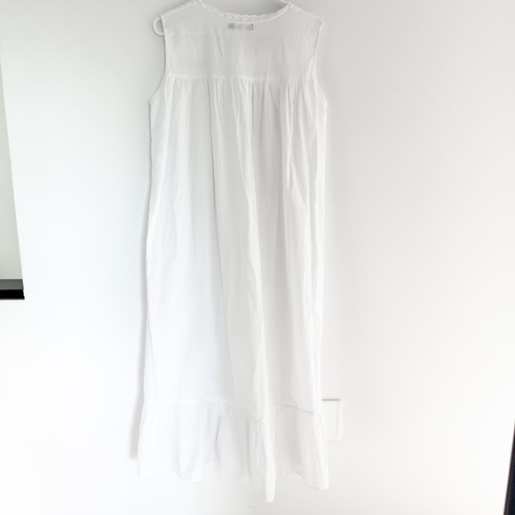 Vintage Victorian 100% Cotton White Lace Nightgown Renaissance M - Picture 4 of 7